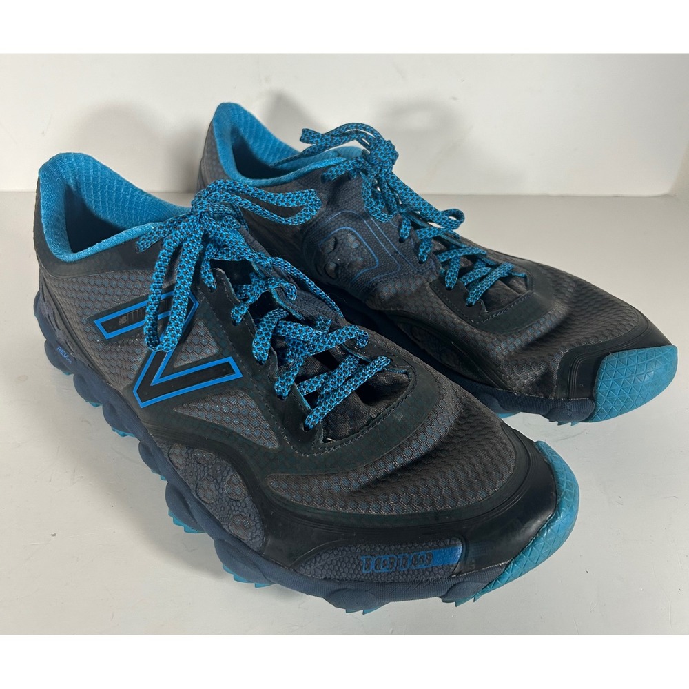 New Balance MT1010GB Minimus Trail Running Shoes Mens 12 Grey Blue Vibram Sole